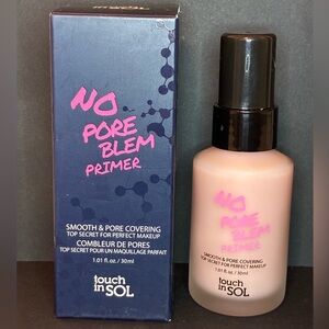 TOUCH IN SOL No Pore Blem Primer Full Size 1.01 oz New Unopened In Box exp ‘21